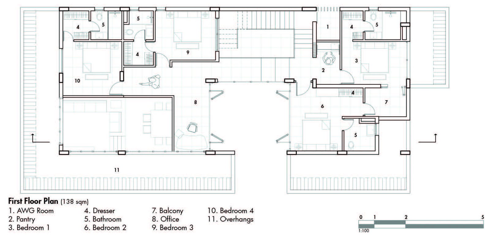 House of Future — Architecture · Competition — Dubai, UAE | Studio Form + Function — First Floor Plan