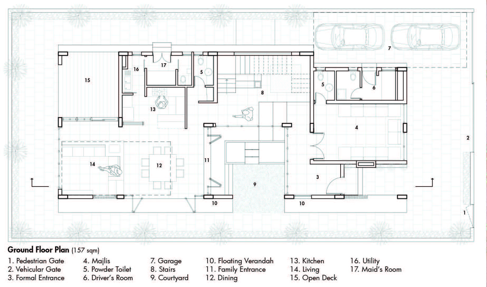House of Future — Architecture · Competition — Dubai, UAE | Studio Form + Function — Ground Floor Plan
